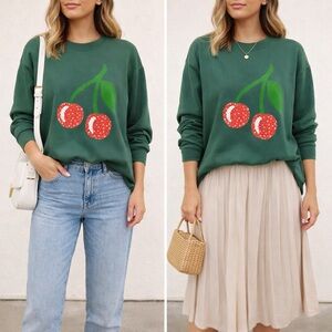 Mighty Fine Green Cherry Sweatshirt